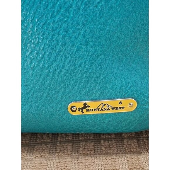 Montana West Turquoise Crossbody Bag With Embellished Details & Tassel Accent T8 - Picture 6 of 9